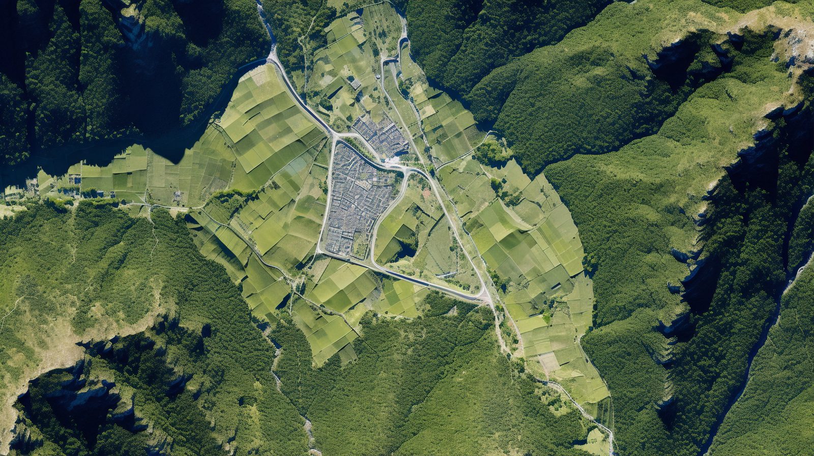 Digital topographic map and GIS visualization